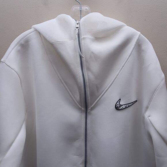Nike Mens Full Zip Short Sleeve Hoodie Jacket White SZ XXL Engineered BQ9289-100 - Picture 4 of 12